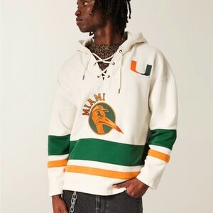 University of Miami Hurricanes Graphic Hockey Jersey Hoodie